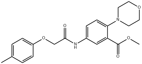 methyl 5-{[(4-methylphenoxy)acetyl]amino}-2-(morpholin-4-yl)benzoate Structural