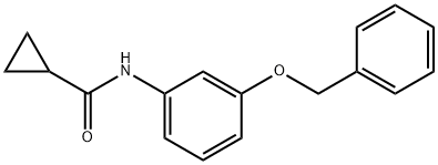N-(3-phenylmethoxyphenyl)cyclopropanecarboxamide Structural