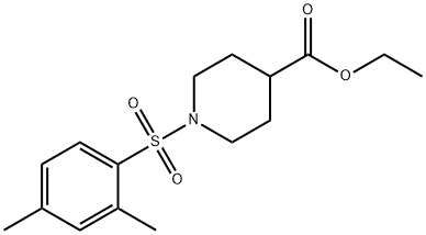 ethyl 1-[(2,4-dimethylphenyl)sulfonyl]-4-piperidinecarboxylate Structural