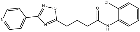 N-(2-chlorophenyl)-4-[3-(pyridin-4-yl)-1,2,4-oxadiazol-5-yl]butanamide Structural