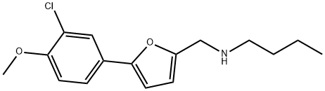 N-{[5-(3-chloro-4-methoxyphenyl)-2-furyl]methyl}-1-butanamine Structural