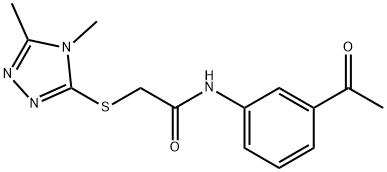 N-(3-acetylphenyl)-2-[(4,5-dimethyl-4H-1,2,4-triazol-3-yl)sulfanyl]acetamide Structural