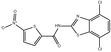 N-(4,7-dichlorobenzo[d]thiazol-2-yl)-5-nitrothiophene-2-carboxamide Structural