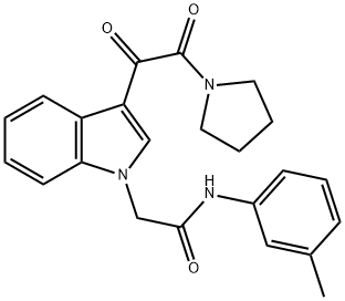 N-(3-methylphenyl)-2-{3-[oxo(pyrrolidin-1-yl)acetyl]-1H-indol-1-yl}acetamide Structural
