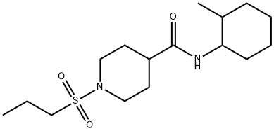N-(2-methylcyclohexyl)-1-(propylsulfonyl)piperidine-4-carboxamide Structural