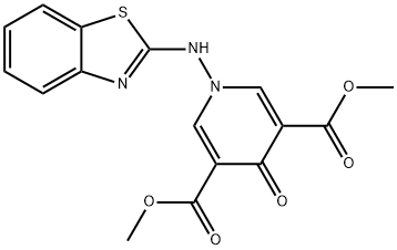 dimethyl 1-(1,3-benzothiazol-2-ylamino)-4-oxo-1,4-dihydropyridine-3,5-dicarboxylate Structural