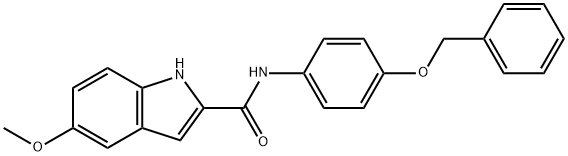 N-[4-(benzyloxy)phenyl]-5-methoxy-1H-indole-2-carboxamide Structural