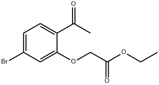 ETHYL 2-(2-ACETYL-5-BROMOPHENOXY)ACETATE Structural