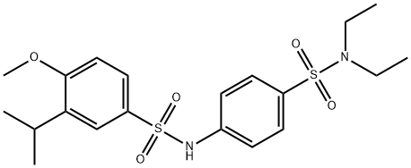 N-[4-(diethylsulfamoyl)phenyl]-4-methoxy-3-(propan-2-yl)benzenesulfonamide Structural