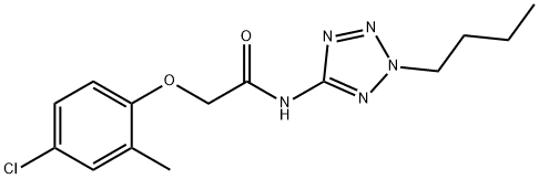 N-(2-butyl-2H-tetraazol-5-yl)-2-(4-chloro-2-methylphenoxy)acetamide Structural