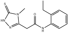 N-(2-ethylphenyl)-2-(4-methyl-5-sulfanyl-4H-1,2,4-triazol-3-yl)acetamide Structural