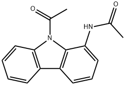 N-(9-acetyl-9H-carbazol-8-yl)acetamide Structural