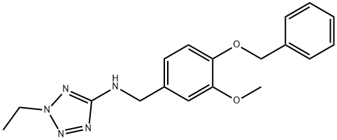 N-[4-(benzyloxy)-3-methoxybenzyl]-N-(2-ethyl-2H-tetraazol-5-yl)amine Structural