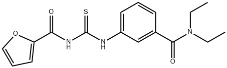 N-[({3-[(diethylamino)carbonyl]phenyl}amino)carbonothioyl]-2-furamide Structural