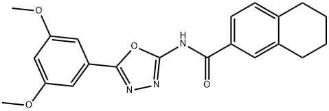 N-(5-(3,5-dimethoxyphenyl)-1,3,4-oxadiazol-2-yl)-5,6,7,8-tetrahydronaphthalene-2-carboxamide Structural