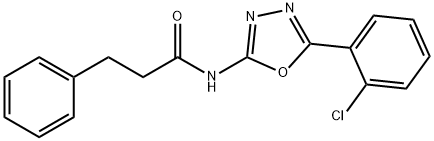 N-(5-(2-chlorophenyl)-1,3,4-oxadiazol-2-yl)-3-phenylpropanamide Structural