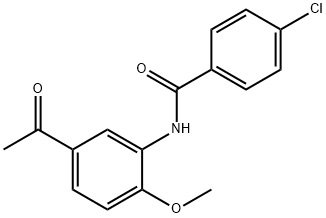 N-(5-acetyl-2-methoxyphenyl)-4-chlorobenzamide Structural