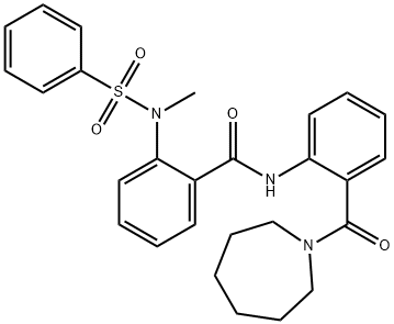 N-[2-(azepan-1-ylcarbonyl)phenyl]-2-[methyl(phenylsulfonyl)amino]benzamide Structural