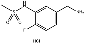 N-[5-(aminomethyl)-2-fluoranyl-phenyl]methanesulfonamide Structural