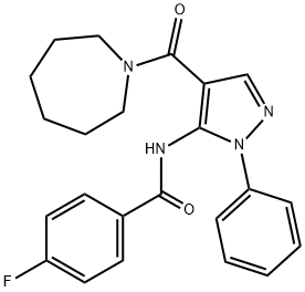 N-[4-(azepan-1-ylcarbonyl)-1-phenyl-1H-pyrazol-5-yl]-4-fluorobenzamide Structural