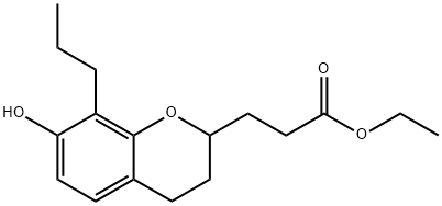 ethyl 3-(7-hydroxy-8-propylchroman-2-yl)propanoate Structural