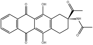 Acetamide, N-[(2R)-2-acetyl-1,2,3,4,6,11-hexahydro-5,12-dihydroxy-6,11-dioxo-2-naphthacenyl]- Structural