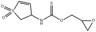 O-(oxiran-2-ylmethyl) (1,1-dioxido-2,3-dihydro-3-thienyl)thiocarbamate Structural