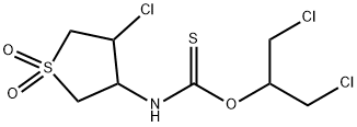 O-[2-chloro-1-(chloromethyl)ethyl] (4-chloro-1,1-dioxidotetrahydro-3-thienyl)thiocarbamate Structural