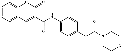 N-[4-(2-morpholin-4-yl-2-oxoethyl)phenyl]-2-oxochromene-3-carboxamide Structural