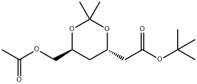 TERT-BUTYL (4R-CIS)-6-[(ACETYLOXY)METHYL]-2,2-DIMETHYL-1,3-DIOXANE-4-ACETATE Structural