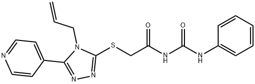 N-({[4-allyl-5-(4-pyridinyl)-4H-1,2,4-triazol-3-yl]thio}acetyl)-N'-phenylurea Structural
