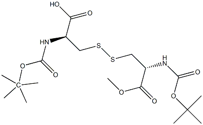 N,N'-bis[(tert-butyloxy)carbonyl]-L-cystine dimethyl ester Structural