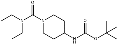 tert-Butyl 1-(diethylcarbamoyl)piperidin-4-ylcarbamate Structural