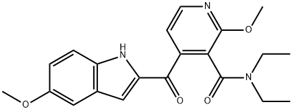 N,N-diethyl-2-methoxy-4-(5-methoxy-1H-indole-2-carbonyl)nicotinamide Structural