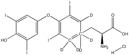 L-Thyroxine-1,1,2,2,6-d5 hydrochloride solution Structural