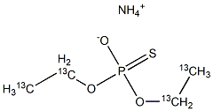O,O-Diethyl Thiophosphate-13C4 Ammonium Salt Structural