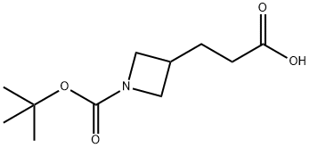 3-(1-(tert-butoxycarbonyl)azetidin-3-yl)propanoic acid Structural Picture