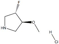 TRANS-3-FLUORO-4-METHOXYPYRROLIDINE HCL Structural