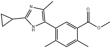 methyl 5-(2-cyclopropyl-5-methyl-1H-imidazol-4-yl)-2,4-dimethylbenzoate Structural