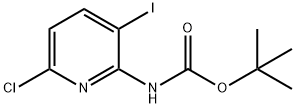 tert-Butyl (6-chloro-3-iodopyridin-2-yl)carbamate Structural