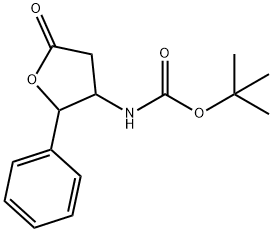 TERT-BUTYL (5-OXO-2-PHENYLTETRAHYDROFURAN-3-YL)CARBAMATE Structural
