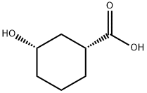 Cyclohexanecarboxylic acid, 3-hydroxy-, (1R,3S)- Structural