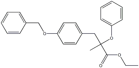 ethyl 3-(4-(benzyloxy)phenyl)-2-methyl-2-phenoxypropanoate Structural