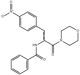 N-[2-{4-nitrophenyl}-1-(4-morpholinylcarbonyl)vinyl]benzamide Structural