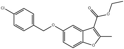 ethyl 5-((4-chlorobenzyl)oxy)-2-methylbenzofuran-3-carboxylate Structural