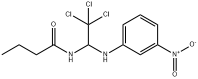 N-[2,2,2-trichloro-1-(3-nitroanilino)ethyl]butanamide Structural