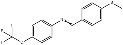 N-[4-(methylsulfanyl)benzylidene]-4-(trifluoromethoxy)aniline Structural