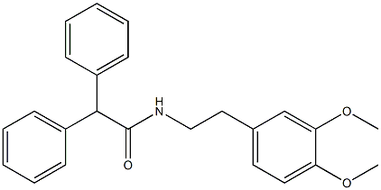 Benzeneacetamide,N-[2-(3,4-dimethoxyphenyl)ethyl]-a-phenyl- Structural