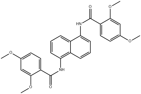 N,N-(naphthalene-1,5-diyl)bis(2,4-dimethoxybenzamide) Structural