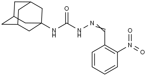 N-((3s,5s,7s)-adamantan-1-yl)-2-((E)-2-nitrobenzylidene)hydrazine-1-carboxamide Structural
